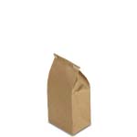 1/2 lb. Natural Brown Kraft Tin Tie Bags with Poly Liner