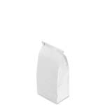 1/2 lb White Glossy Coffee Bags with tin tie closure- Polypropylene Lined