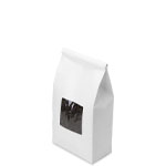 1.5 lb. White Gloss Window Long Tin Tie Bags with Polypropylene Liner