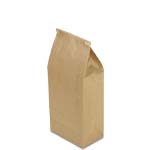 2 lb. Natural Brown Kraft Tin Tie Bags with Polypropylene Liner