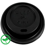 Black Sip-Thru Lid fits 8 oz. Planet Plus2 Double Wall Compostable Paper Coffee Cups