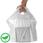 Seal 2 Go - Biodegradable Tamper Evident Plastic Takeout Bags - 18 x 16 + 9 in.