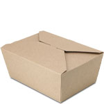 #4 Earth Coating 100% Recycled Brown Kraft Take Out Boxes