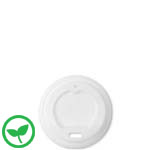 White Compostable Coffee Cup Lid for 4 oz. Cups