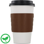 Chocolate Brown Paper Coffee Cup Sleeves - EcoSleeve (12, 16, 20 oz.)