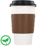 Chocolate Brown Paper Coffee Cup Sleeves - EcoSleeve (12, 16, 20 oz.)