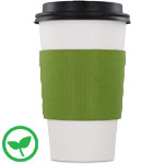 Citrus Green Paper Coffee Cup Sleeves - EcoSleeve (12, 16, 20 oz.)