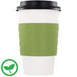 Citrus Green Paper Coffee Cup Sleeves - EcoSleeve (12, 16, 20 oz.)