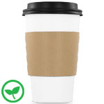 Natural Brown Kraft Paper Coffee Cup Sleeves - EcoSleeve (12, 16, 20 oz.)