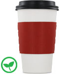 Red Paper Coffee Cup Sleeves - EcoSleeve (12, 16, 20 oz.)