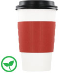 Red Paper Coffee Cup Sleeves - EcoSleeve (12, 16, 20 oz.)