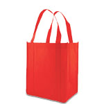 Red Reusable Grocery Bag w/ handle - 12 x 8 x 13 in.