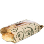 Brown Kraft Sandwich / Bread "Bio-View" Bag With PLA Window - 5 X 2 X 11"