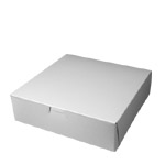 9 x 9 x 2.5" Matte White Pie / Bakery Boxes