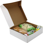 White Disposable Take Out Lunch Boxes - 9 x 9 x 2-1/2 in.