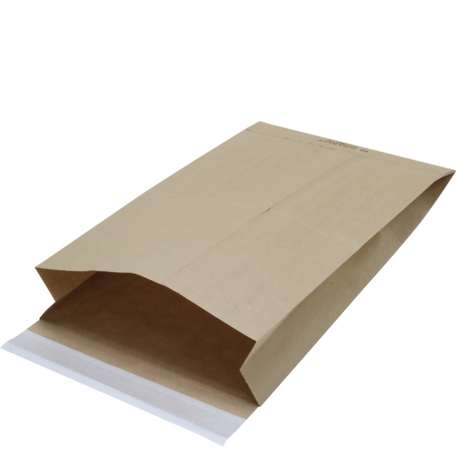 Natural Brown Kraft Dura-Bag Shipper w/ Gusset - 9-1/2 x 3 x 16 in.