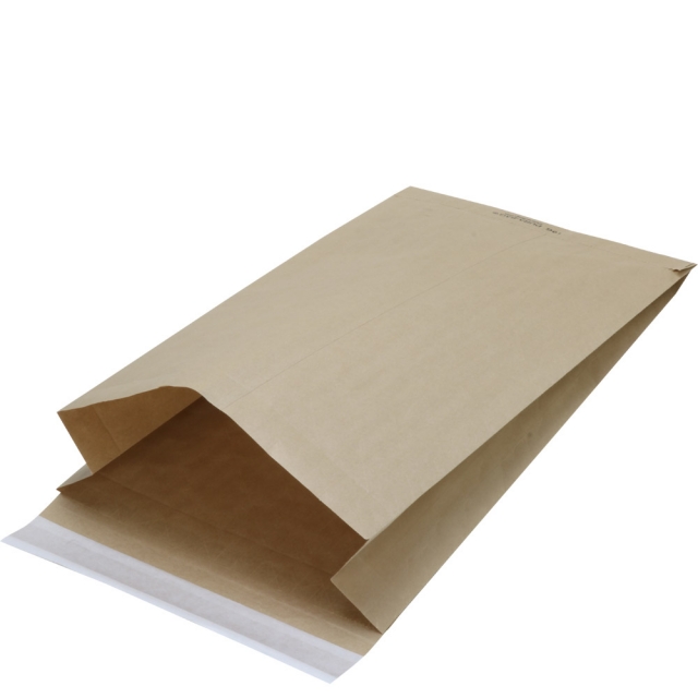 Natural Brown Kraft Dura-Bag Shipper w/ Gusset - 10-1/2 x 3-3/4 x 19 in.