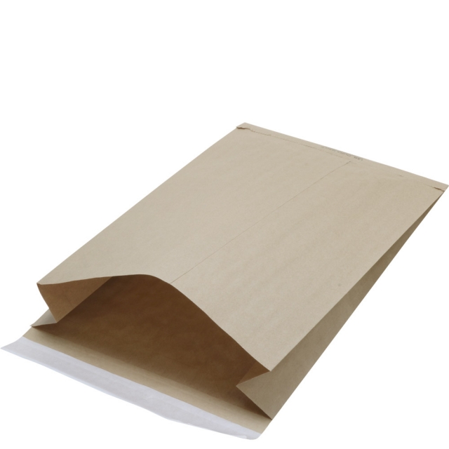 Natural Brown Kraft Dura-Bag Shipper w/ Gusset - 12-1/2 x 4 x 20 in.