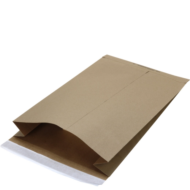 Natural Brown Kraft Eco-Shipper w/ Gusset - 12-1/2 x 4 x 20 in.