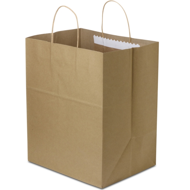 Tamper Resistant Paper Take Out Bags - 12 x 9 x 14.5 in.