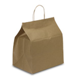 Tamper Resistant Paper Take Out Bags - 12 x 9 x 14.5 in.
