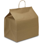 Tamper Resistant Paper Take Out Bags - 14.5 x 10 x 16.25 in.