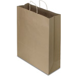 Heavy Duty Brown Kraft Twisted Paper Handle Shopping Bags - 16 x 6 x 19 in.