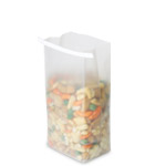 Clear Frosted Tin Tie Bags w chipboard bottom - 1/2 lb.
