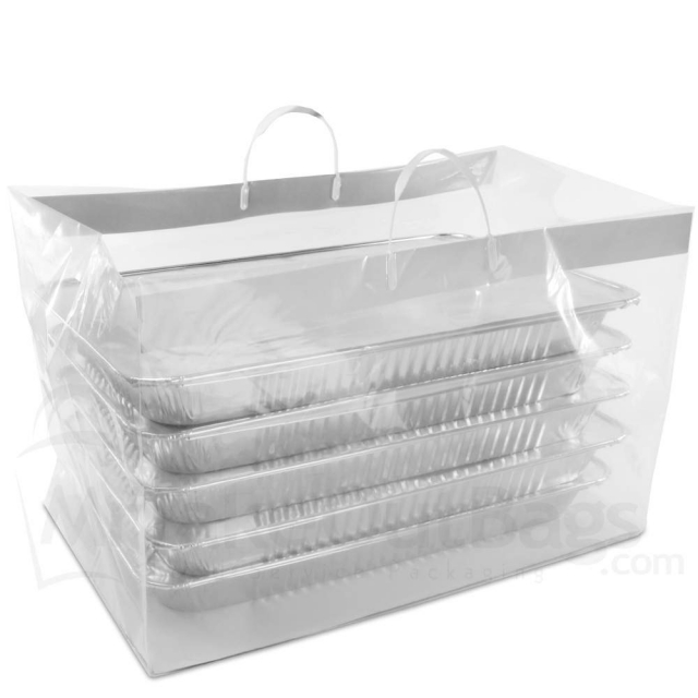 Heavy Duty Clear Catering Tray Bags 22 x 14 x 15 in.