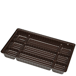 Nine-Cavity Brown Candy Box Inserts - 8.125 x 5.25 in.