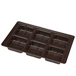 Six-Cavity Brown Candy Box Inserts - 8.125 x 5.25 in.