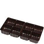 Eight-Cavity Brown Candy Box Inserts - 6.5 x 3.5 in.