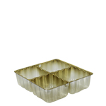 Four-Cavity Gold Candy Box Inserts - 3.5 x 3.25 in.
