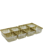 Eight-Cavity Gold Candy Box Inserts - 6.5 x 3.5 in.