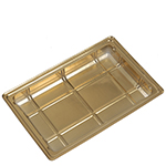 Single-Cavity Gold Heat Resistant Candy Box Inserts - 8.125 x 5.25 in.