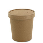 Kraft Paper Soup Container with Lids - 16 oz.