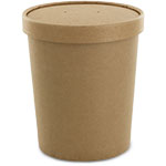 Kraft Paper Soup Container with Lids - 32 oz.