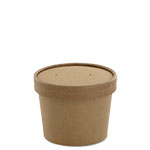 Kraft Paper Soup Container with Lids - 8 oz.