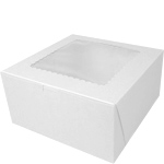 12 x 12 x 5 White Window Bakery Boxes (with Lock Corner)