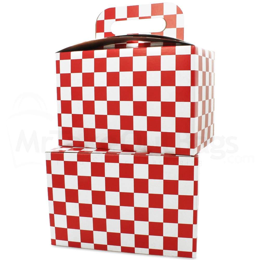 checkered lunch box