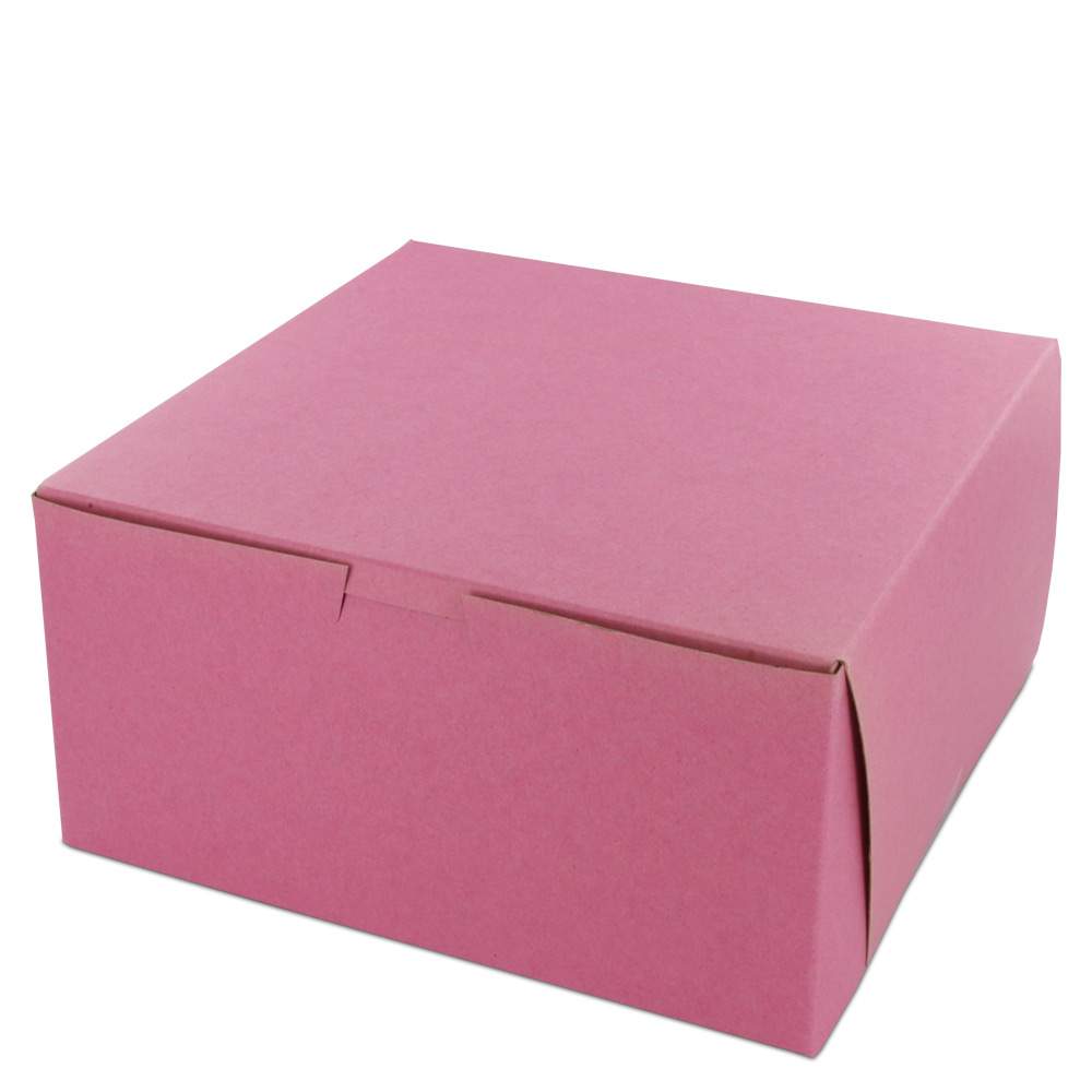 8 X 8 X 4 Pink Colored Deep Pie Boxes Pink Bakery Boxes Mrtakeoutbags 2042