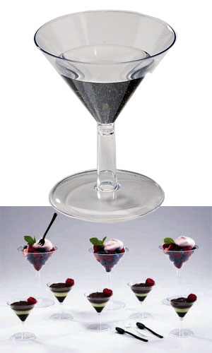 Mini Plastic Martini Glasses, Disposable Martini Glasses