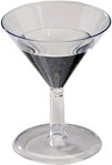 2 oz. Petites Clear Disposable Mini Plastic Martini Glasses