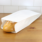 White Paper Bags for Bread / Bakery - 6 x 3.5 x 18 in.