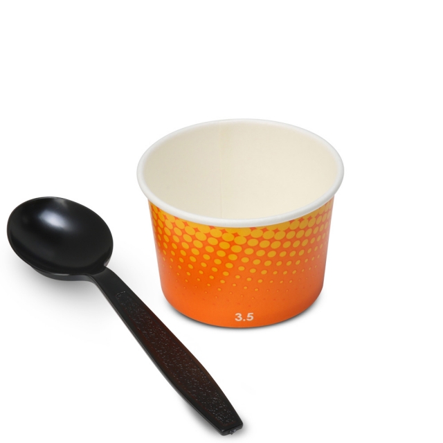 Orange Fiesta Paper Ice Cream Cups - 3.5 oz