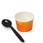 Orange Fiesta Paper Ice Cream Cups - 3.5 oz