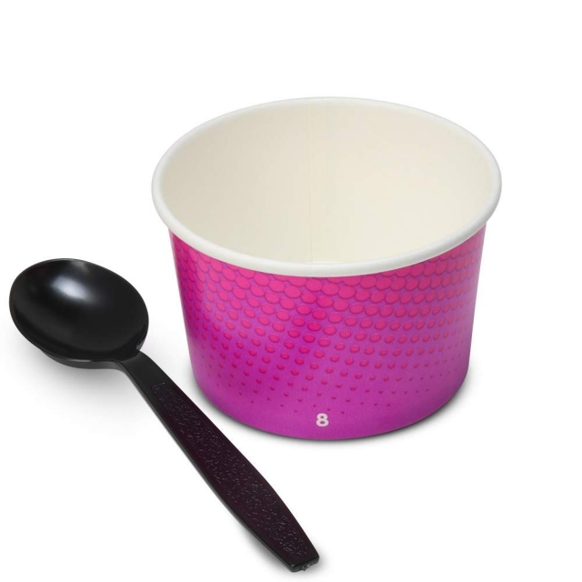 Pink Fiesta Paper Ice Cream Cups - 8 oz.