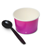 Pink Fiesta Paper Ice Cream Cups - 8 oz.