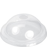 Clear Dome Lid with Hole for 12, 16 oz. Fiesta Paper Ice Cream Cups