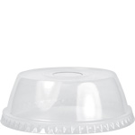 Clear Dome Lid w Hole - fits 9, 12, 15 oz. Clear Plastic Parfait Cups